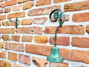 Garten Klingel Wand Glocke Schimmel & Pfohlen Vintage Geschenk antik Deko  Haus 