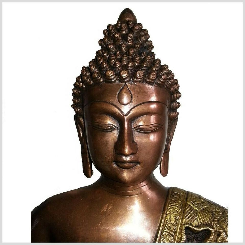 44cm 9,6kg Messing grünantik Medizin Buddha Handarbeit Schöner Medizinbuddha 