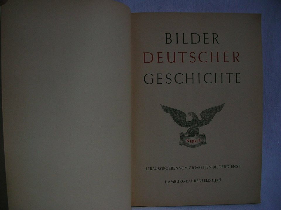 Sammelalbum Bilder Deutscher Geschichte Cigaretten-Bilder 1936 in Rheinland-Pfalz - Mainz