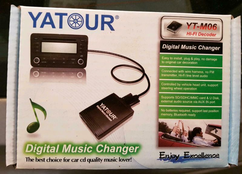 Yatour YT-M06-VW12 Digitaler Musikadapter für USB SD AUX kompatibel mit VW,Skoda,Audi und Seat mit Ausbauhaken autoradio 