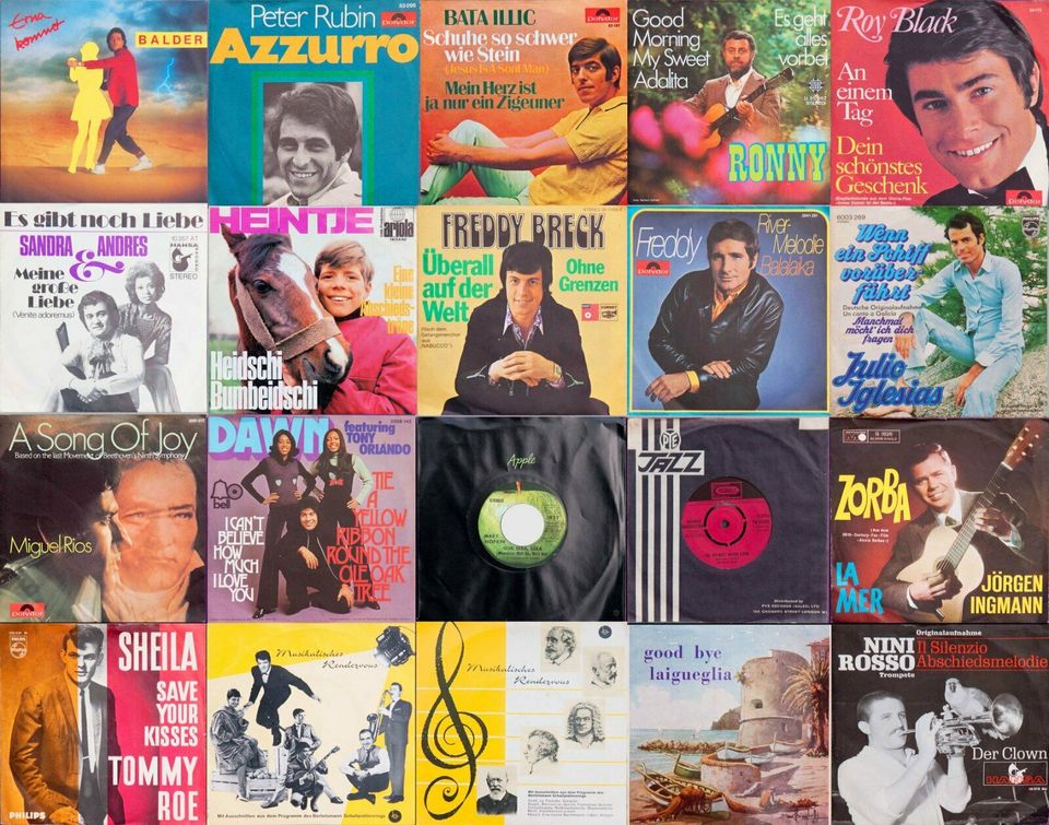 16 7inch Vinyl-Singles: Schlager Hits der 60er, 70er Jahre in Bayern - Mömbris