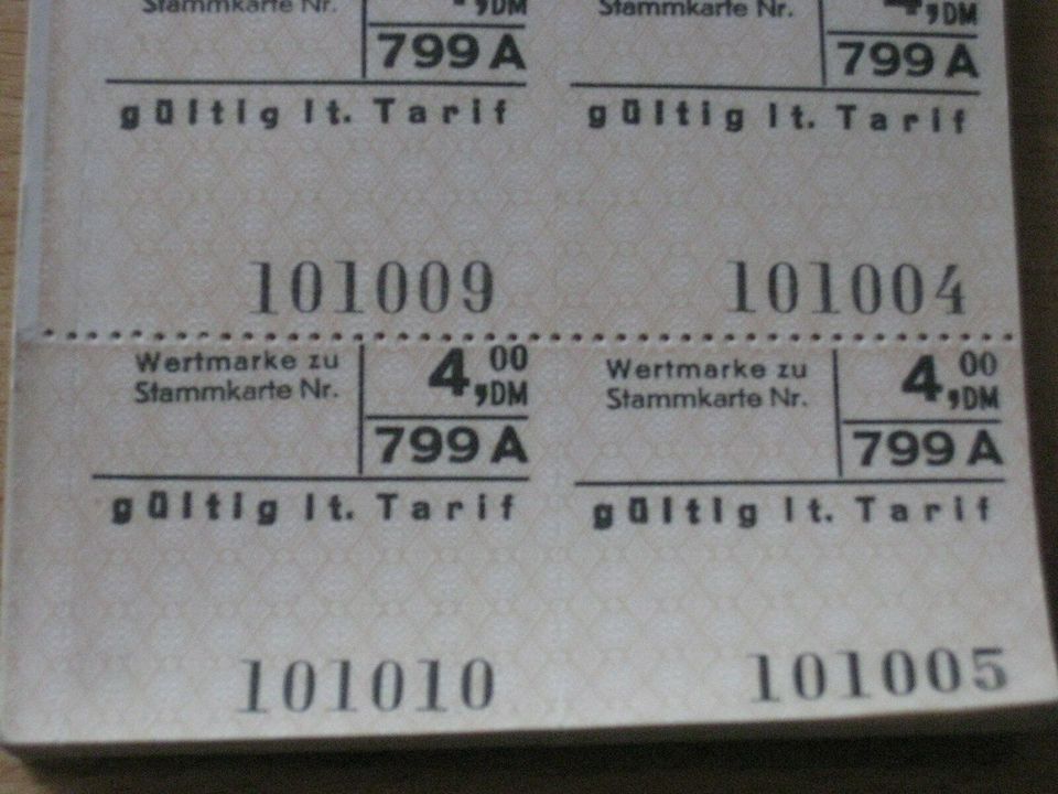 HVV VHH Fahrkarte Wertmarke aus Anfangsjahren in Bad Bramstedt