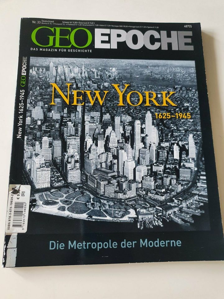 GEO Epoche 33/2008 - New York 1625-1945 + VK 4€ in Halle