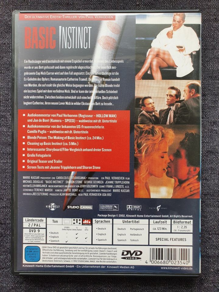 Basic Instinct 2 DVD Set Sammlerqualität deutsche Version in Stuttgart