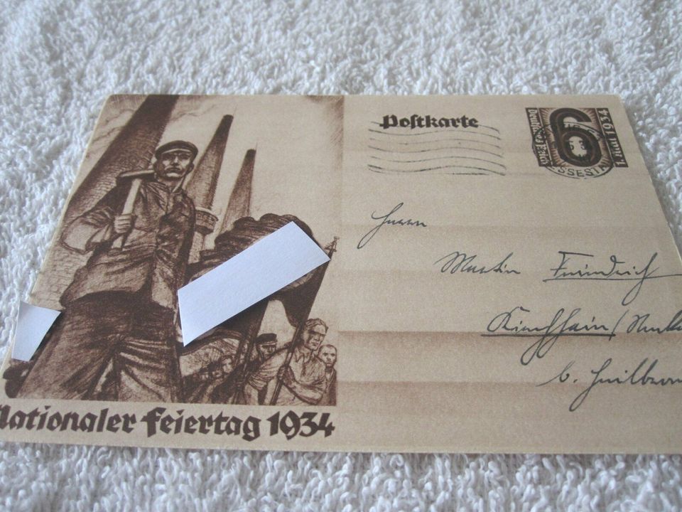 Briefmarken GA Dt.Reich "Nationaler Feiertag 1934 in Münchberg