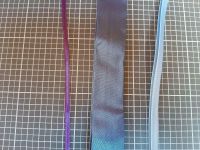 Satinband lila 4mm dunkelblau 2,7cm und hellblau 8mm breit 0,20€ Niedersachsen - Wienhausen Vorschau