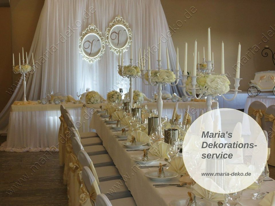 Hochzeitsdekoration Service, Hochzeit Deko, Eventdekoration in Plön 