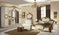 Schlafzimmer Set Barocco in Weiß Gold 160x200 cm Bonn - Buschdorf Vorschau