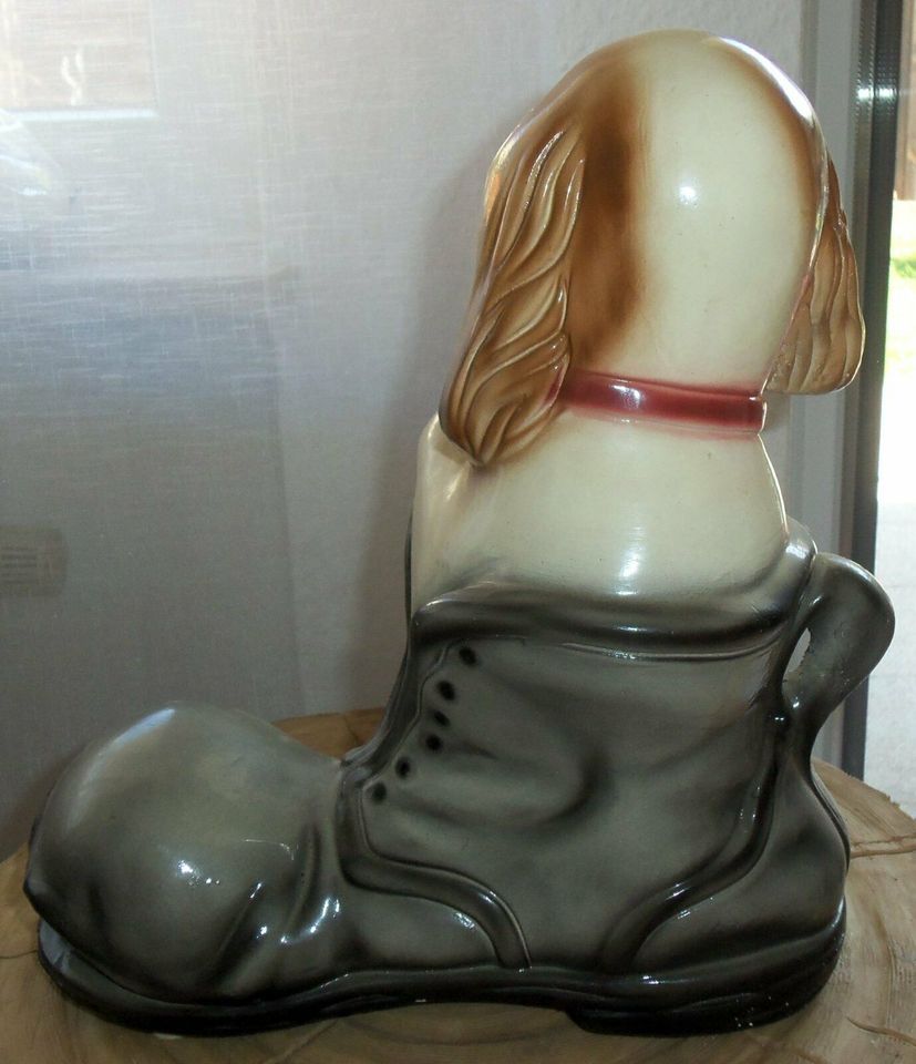Keramik Figur / Hund im Schuh / Sammlung / Geschenk / Stiefel in Nußloch
