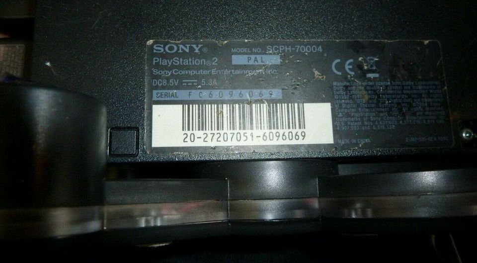Sony Playstation 2 slim PS2 Konsole Schwarz 2 PAL in Bayern - Lappersdorf