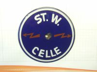 EMAILLESCHILD STADTWERKE CELLE 50er Schild Emblem Strom Emaille Niedersachsen - Celle Vorschau
