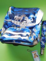 McNeill Büchertasche Schulranzen blau mit Pferden + Regenschirm Bayern - Stein Vorschau