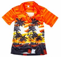 Halle 15 Clothes Hawaihemd Orange Palms H15 Hawai Shirt Nordrhein-Westfalen - Gescher Vorschau