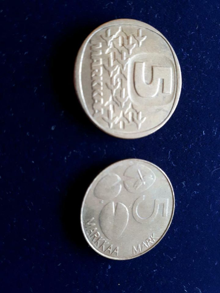 Finnland Währung: Markkaa und Suomi Münzgeld vor dem Euro in Essen - Essen-Kray