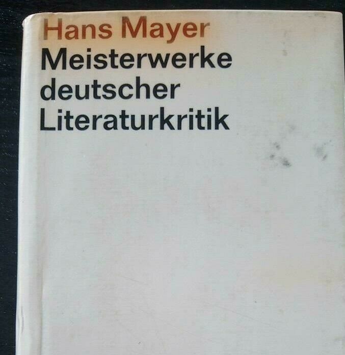 Hans Mayer "Meisterwerke deutscher Literaturkritik" in Nordrhein-Westfalen - Bad Oeynhausen