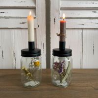 Kerzenhalter aus Glas mit Trockenblumen 2 Modelle NEU Niedersachsen - Ottersberg Vorschau
