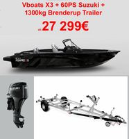 X3 Vboats V-boats Set 60PS Suzuki + Trailer aluminium boot alu Baden-Württemberg - Radolfzell am Bodensee Vorschau