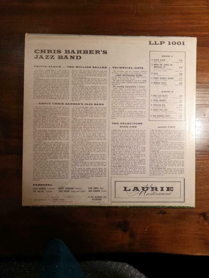 Vinyl LP Chris Barber's Jazzband Petit Fleur in Hamburg