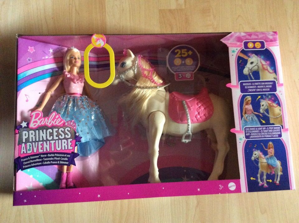 Barbie Prinzessinnen Abenteuer Tanzendes Pferd Puppe GML79 Mattel NEU/OVP 