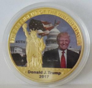 5 stücke Präsident Donald Trump 24 karat Vergoldet  Gedenkmünze okay 