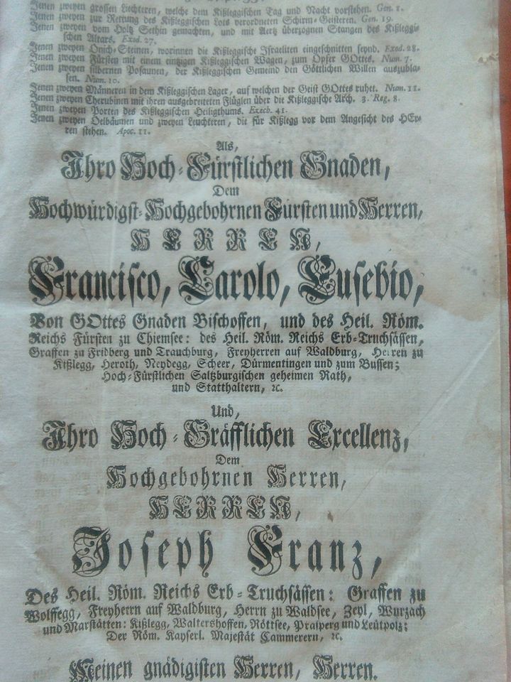 Sonntags Predigten von 1767 in Leutkirch im Allgäu