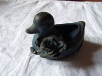 Schale/ Dose in Form einer Ente - mit Rose,dunkelblau/ gold Antik Sachsen - Pirna Vorschau