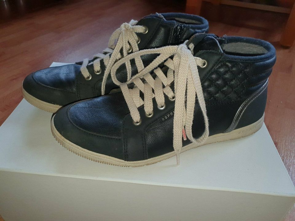 Esprit Sneaker - Schnürstiefel - Damen - schwarz Gr. 37 neuwertig in Hessen - Lampertheim