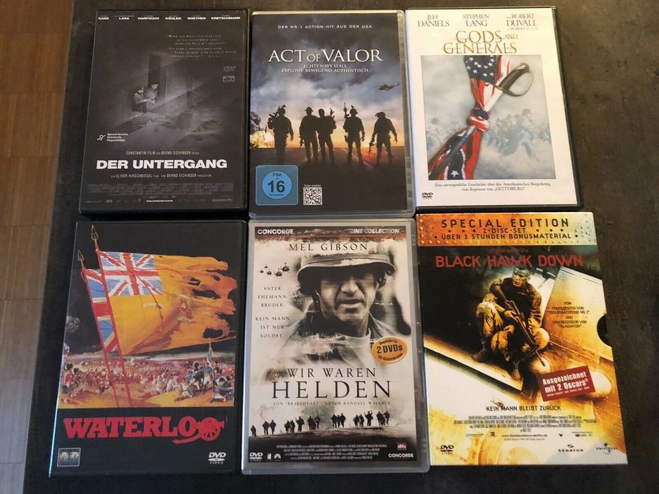DVD Filme 6 Kriegsfilme Military Geschichte Krieg Army Soldaten in Nottuln