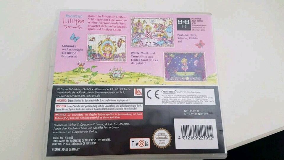 Prinzessin Lillifee Nintendo DS Spiel in Nersingen