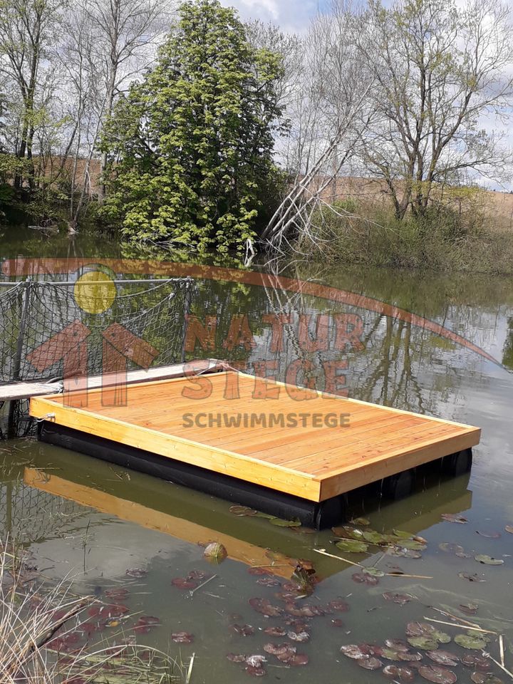 GRATIS LIEFERUNG* Schwimmsteg Floß 3x3 mit Holzbelag in Lahnstein