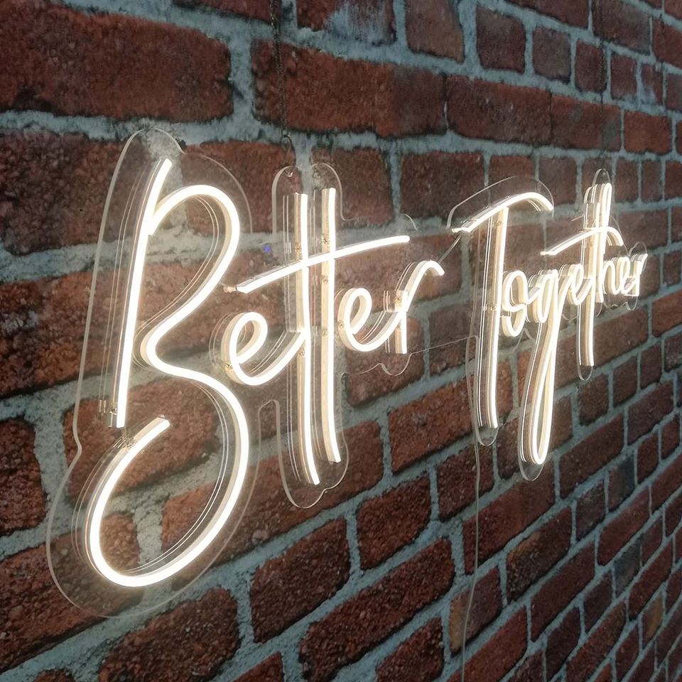 Better Together, Neonsign, Hochzeitsdeko mieten in Paderborn