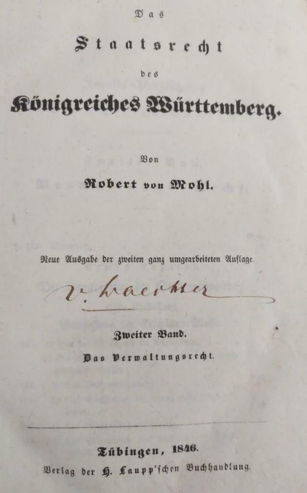 Das Staatsrecht des Königreichs Württemberg Bd.1+2 (R. von Mohl) in Baden-Württemberg - Böblingen