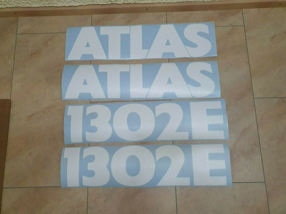 ATLAS Aufkleber satz Sticker set bagger excavator baumaschine 