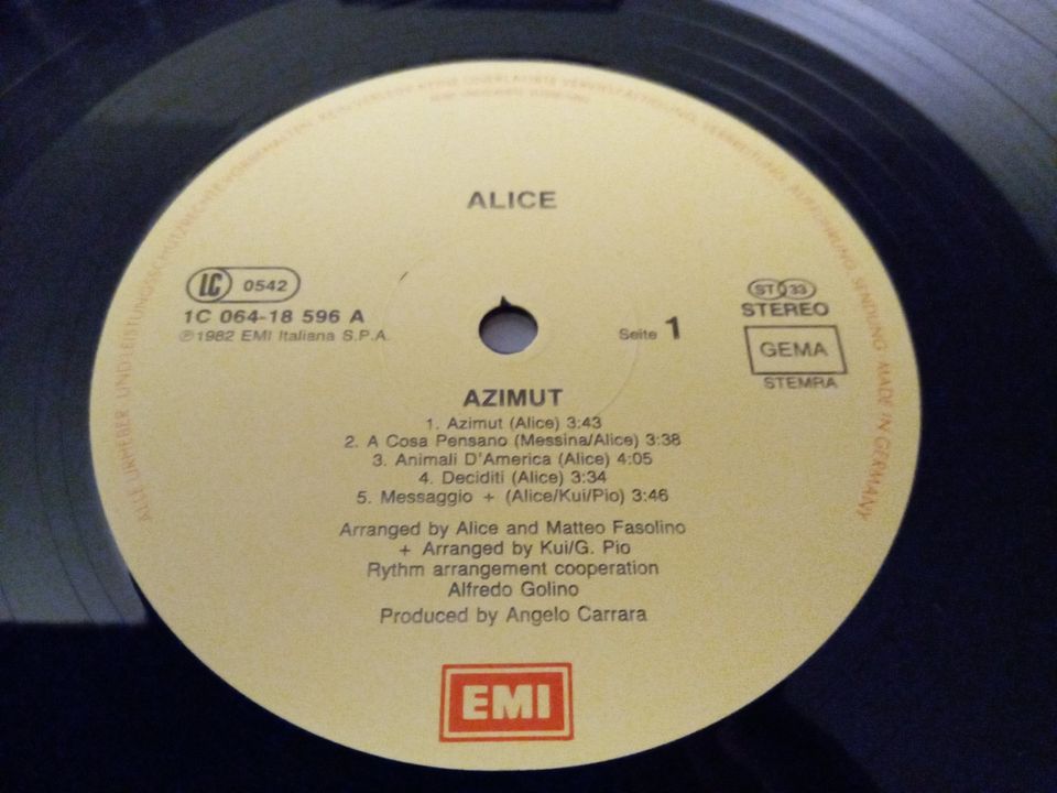 Schönes Alice Vinyl ‎Album – Azimut – aus Europa von 1982 in Innenstadt - Köln Altstadt