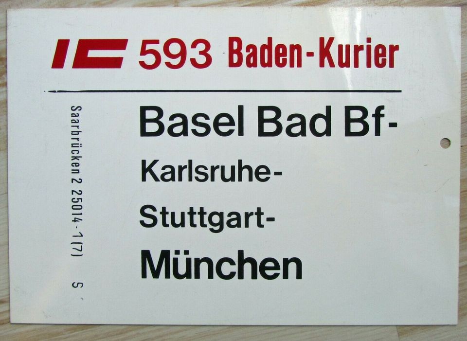 Bahn / Zugschilder / Zuglaufschilder in Weil am Rhein