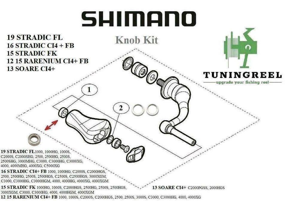 Tuning Set Shimano 15 16 Stradic FK FB Upgrade Rolle Kit Reel Angelrolle Forelle 