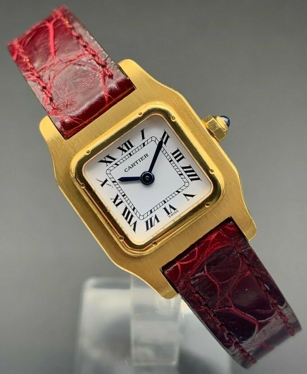 Cartier Santos Dumont 18k Gelbgold Damenuhr *66024* gebraucht kaufen  