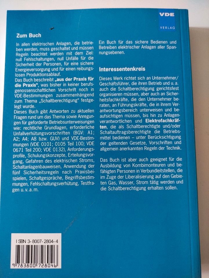 Schaltberechtigung für Elektrofachkräfte Buch in Münster (Westfalen) - Nienberge