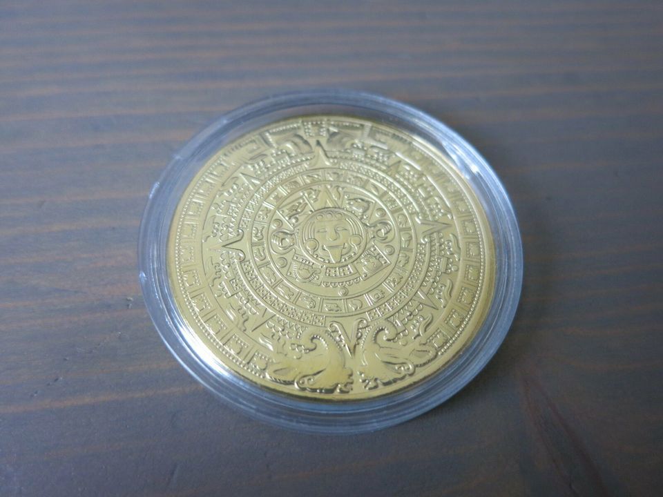 Schöne Münze mit dem Kalender der Maya in Bayern - Markt Schwaben