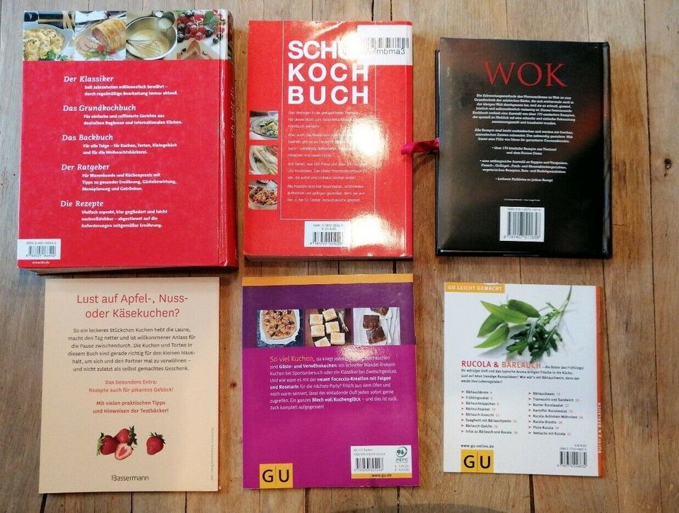 Kochbücher Rezepte Kochen Dr. Oetker Wok Kuchen Rucola GU Torten in Schwendi