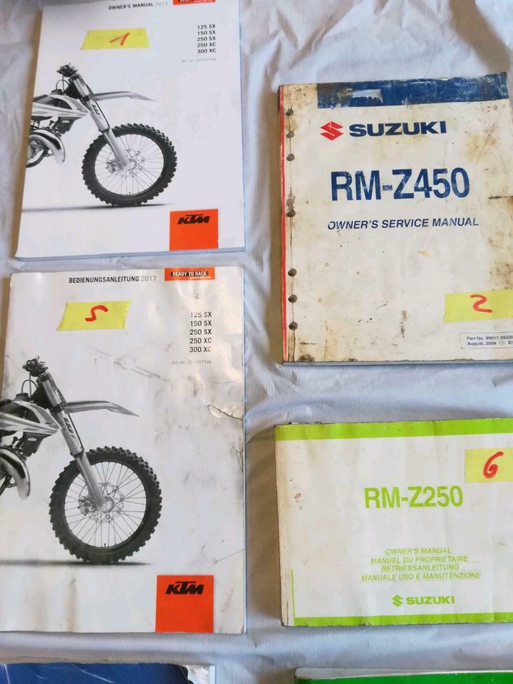 Bedienungsanleitung Reparaturbuch Motocross Enduro KTM RM YZ RMZ in Meisdorf