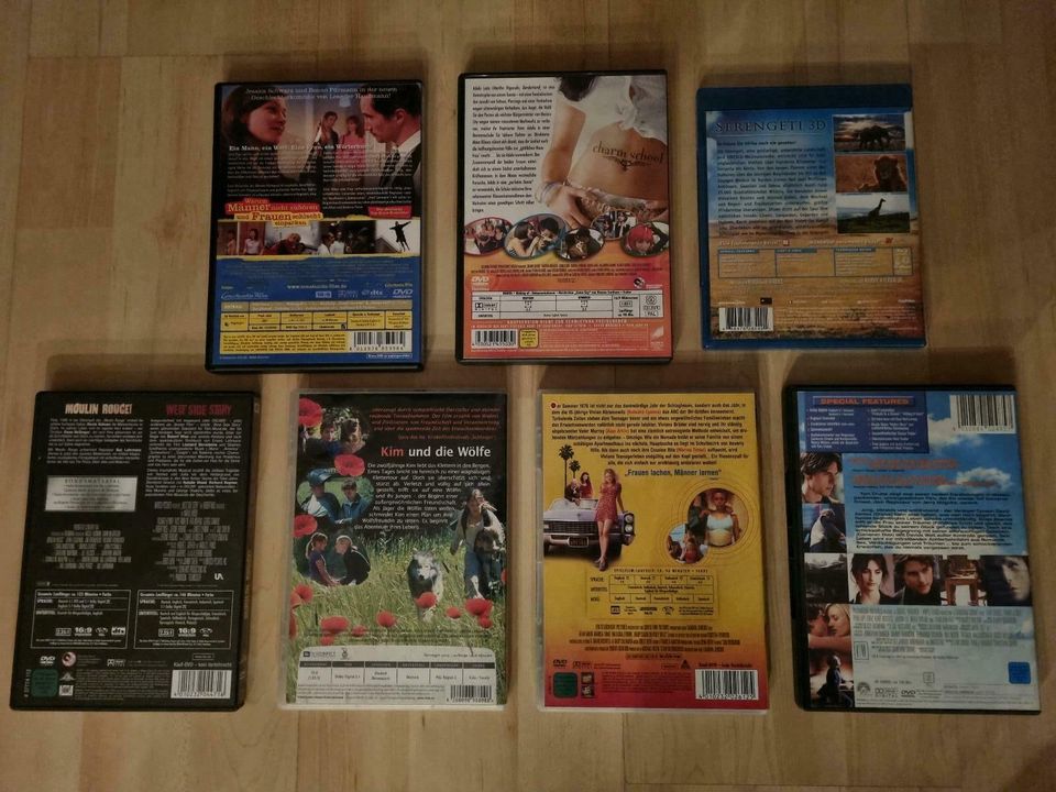 Set DVDs Moulin Rouge,Vanille Sky,charm school,West Side Story ua in Nordwestmecklenburg - Landkreis - Dassow