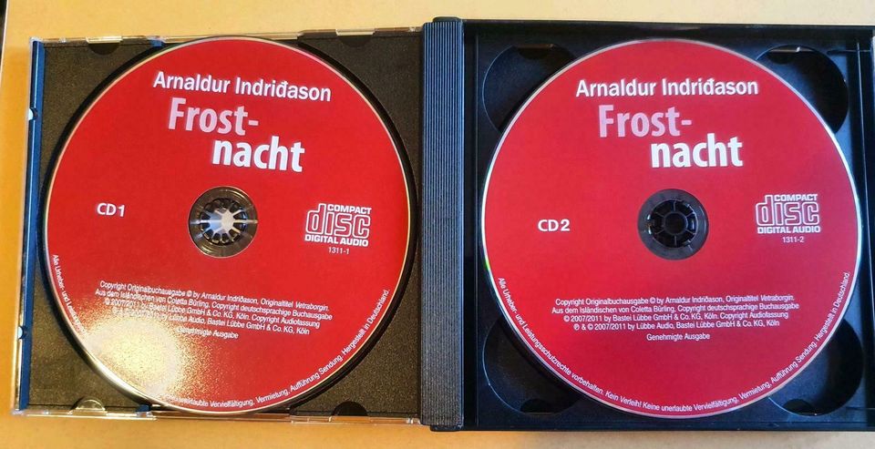 Frost-nacht, Hörbuch Thriller, 4 CDS in Nürnberg (Mittelfr) - Mitte