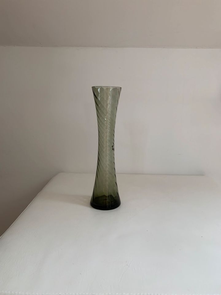 Alfred Taube Vohenstrauss Vase Rauchglas 60er 70er Jahre, Vintage in Hessen - Neu-Isenburg