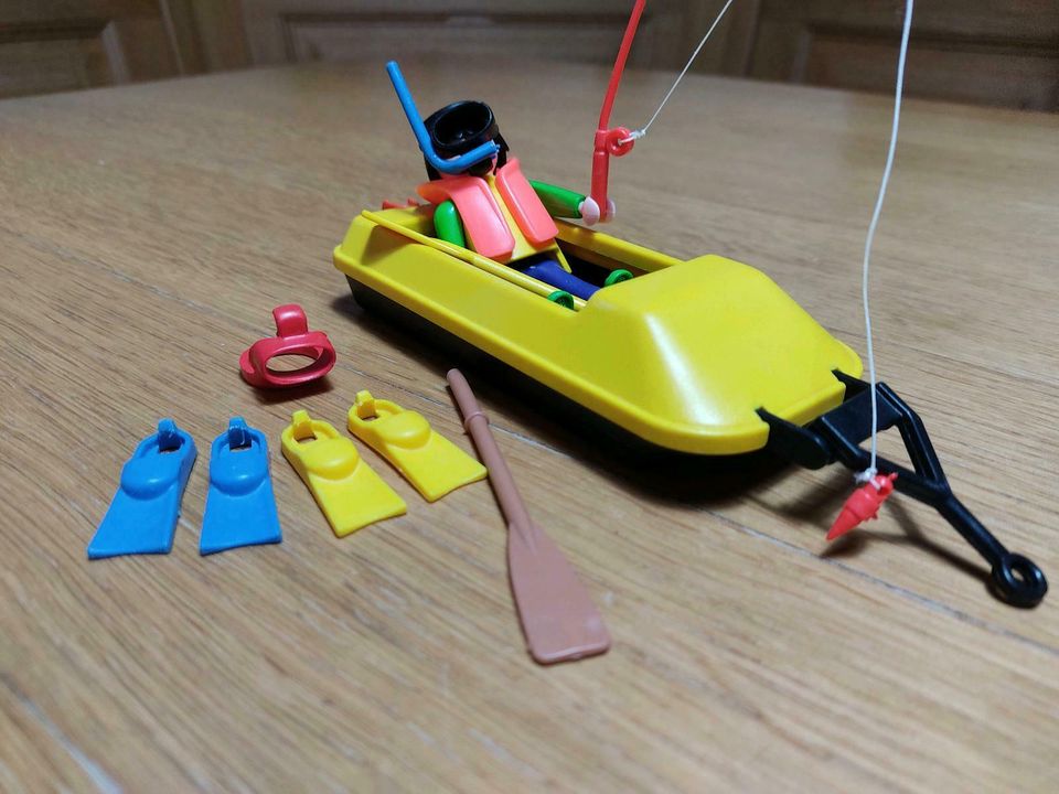 Fischer, Boot, Taucher, Rettungsboot Lawinenboot Angler Playmobil in Bayern - Landshut