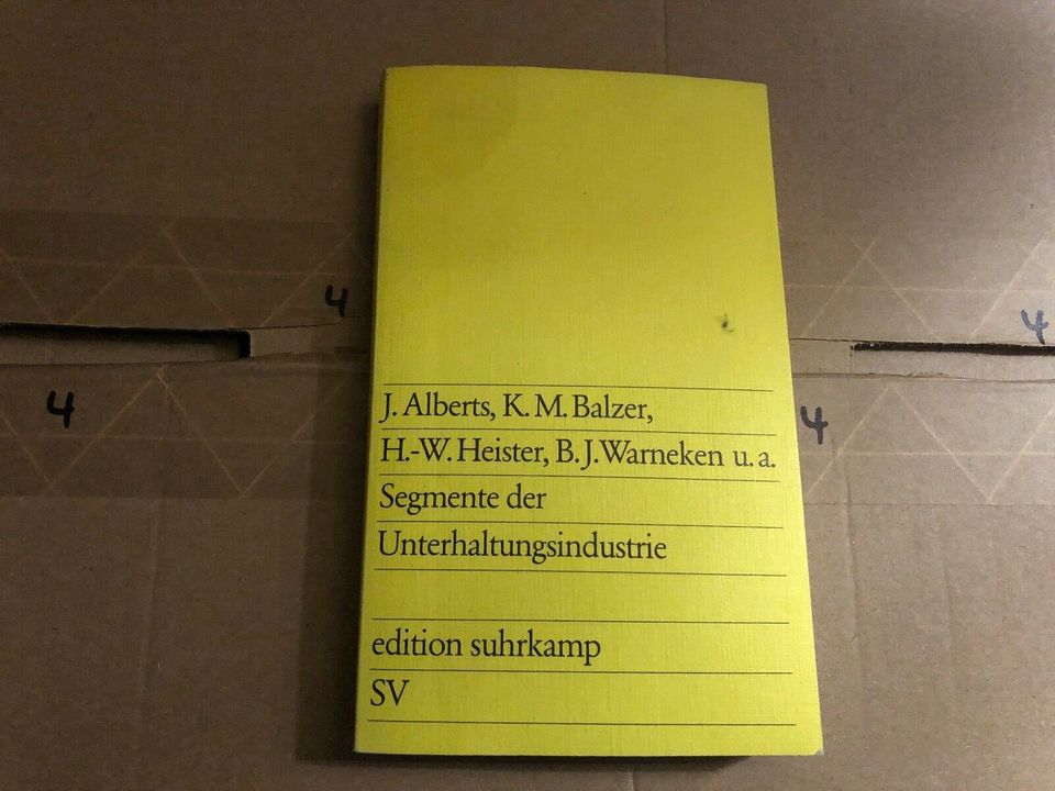 Segmente der Unterhaltungsindustrie Reclam Buch Alberts Balzer H. in Berlin - Schöneberg
