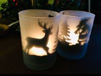 2 skandinavisch weihnachtliche Teelichter/ Windlichter aus Glas Essen - Bredeney Vorschau