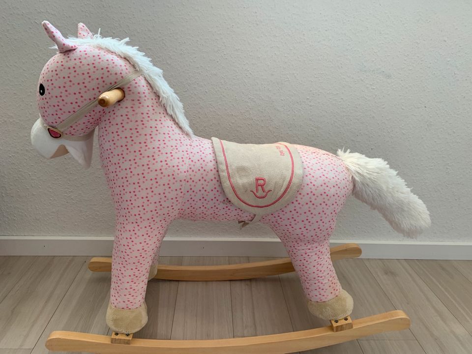 B-WARE Milly Mally Pony Schaukelpferd Schaukelspielzeug mit Soundeffekten Rosa 