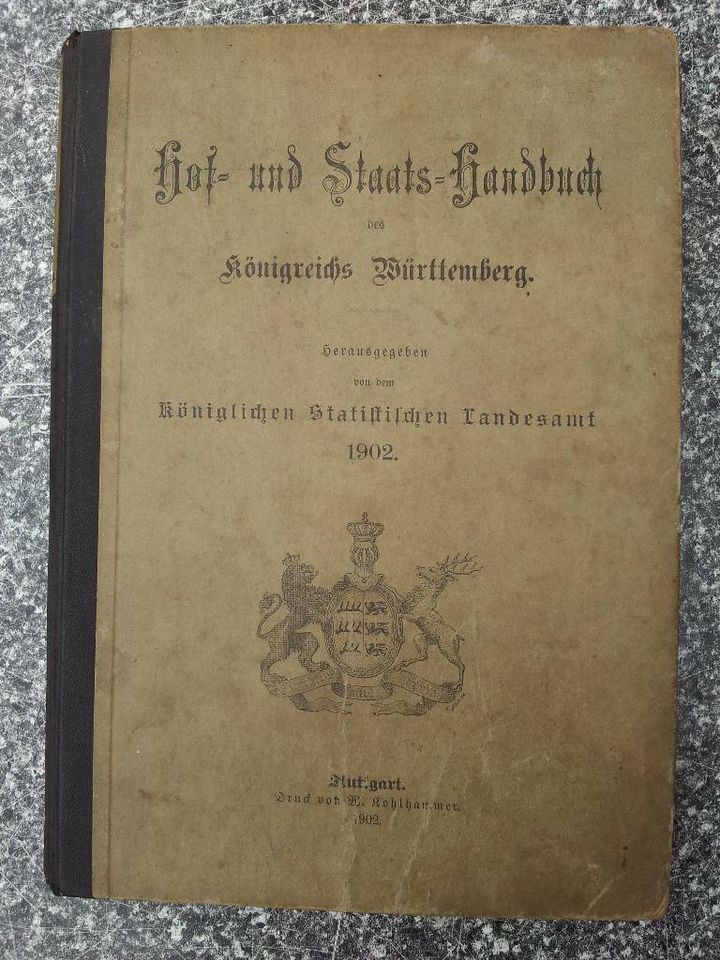 Hof- und Staats-Handbuch des Königreichs Württemberg (1902) in Baden-Württemberg - Ulm