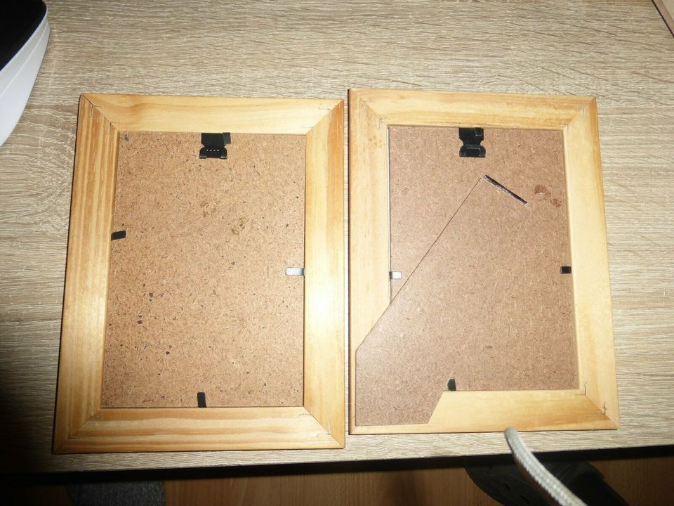 2 Bilderrahmen aus Holz für Fotgröße 10 x 15 cm in Ahorntal